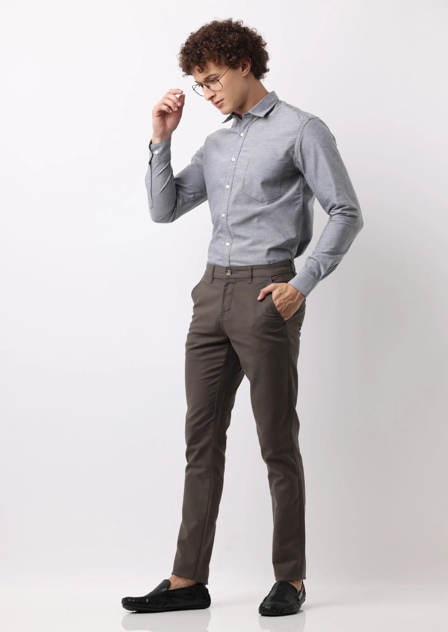 Slate Oxford Cotton Shirt