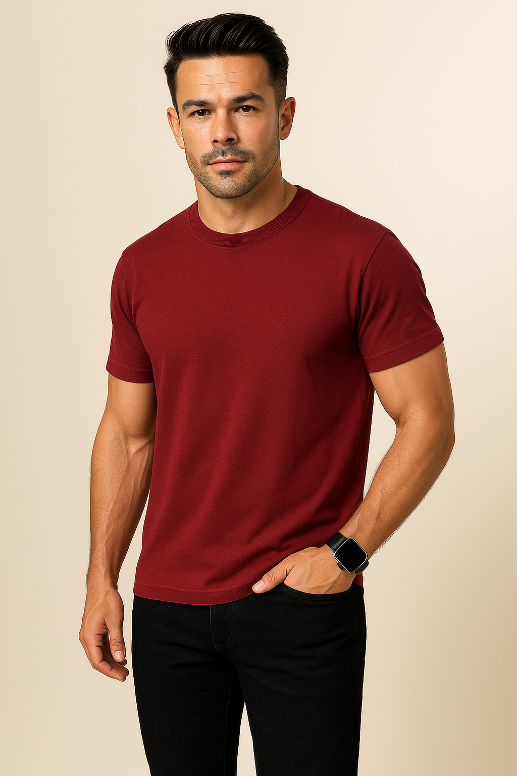 Vintage Maroon Premium Classic Fit T-Shirt