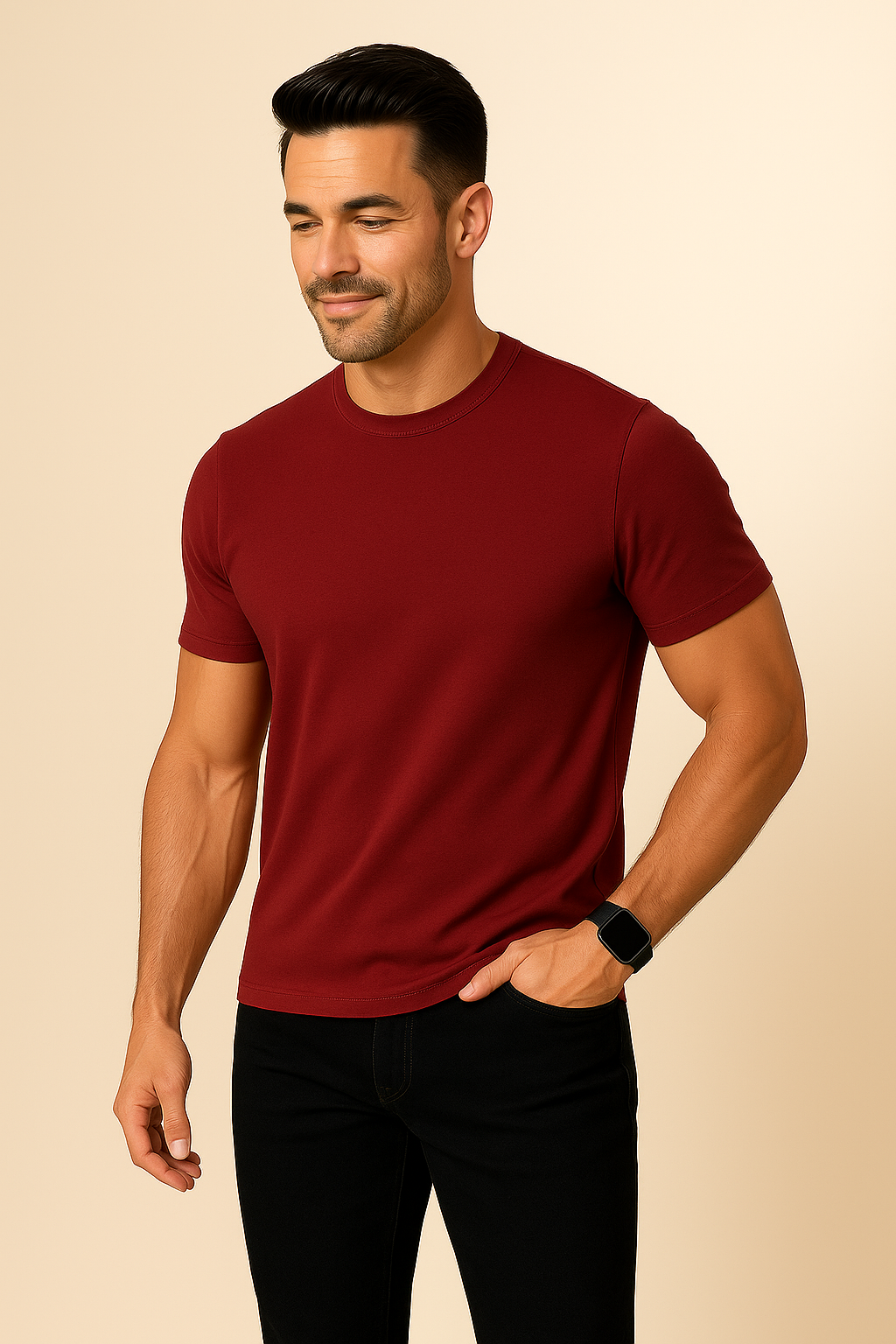 Vintage Maroon Premium Classic Fit T-Shirt