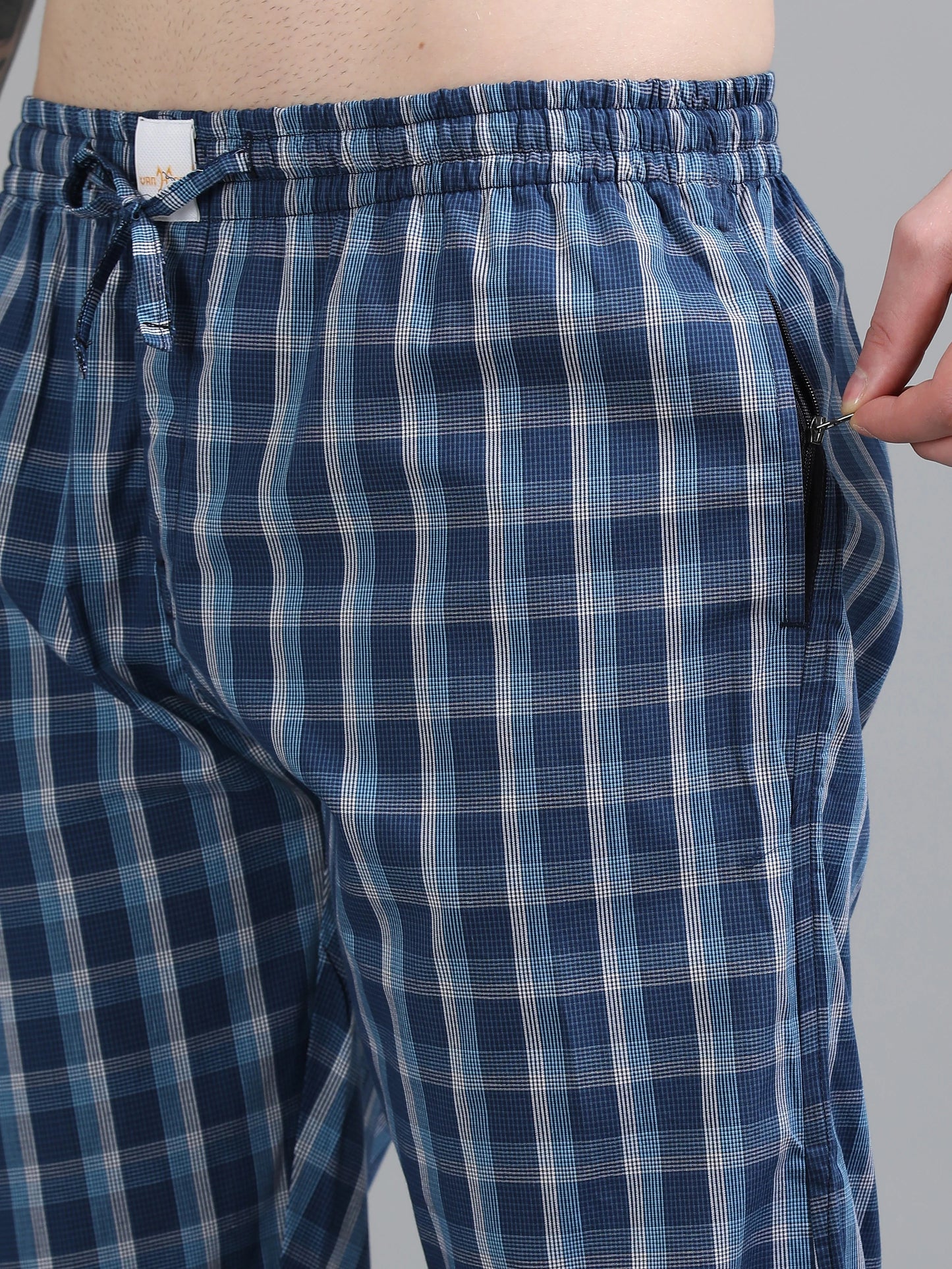 Checks Pyjama with zip pocket