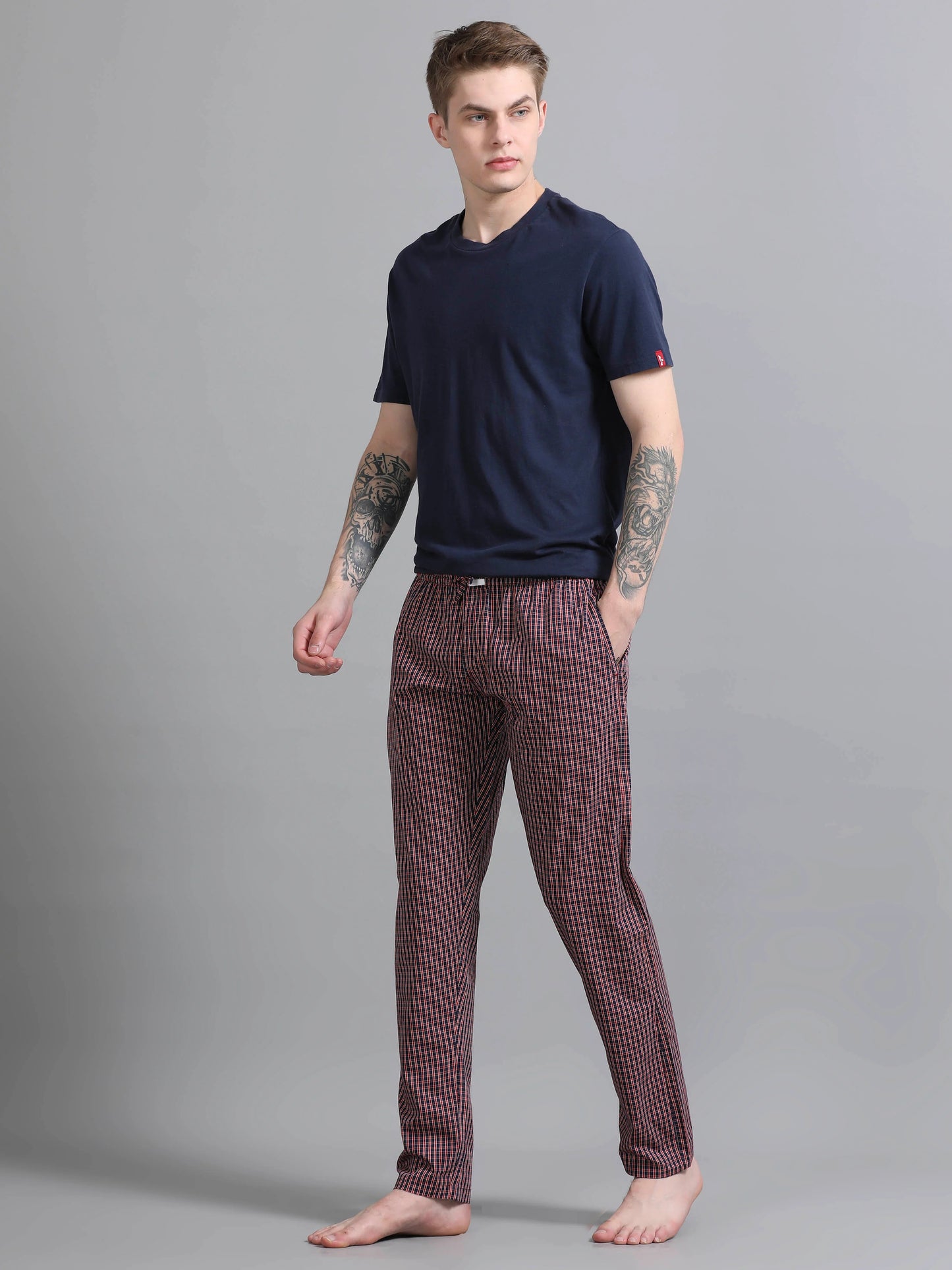 Checks Pyjama with zip pocket