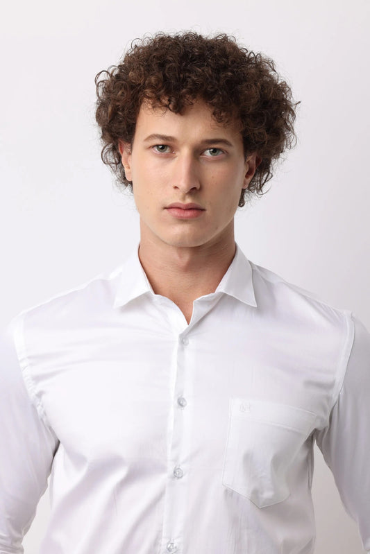 Antique White Satin Shirt