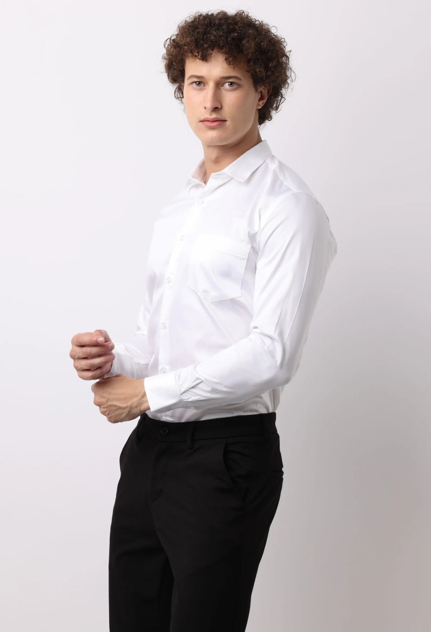 Antique White Satin Shirt