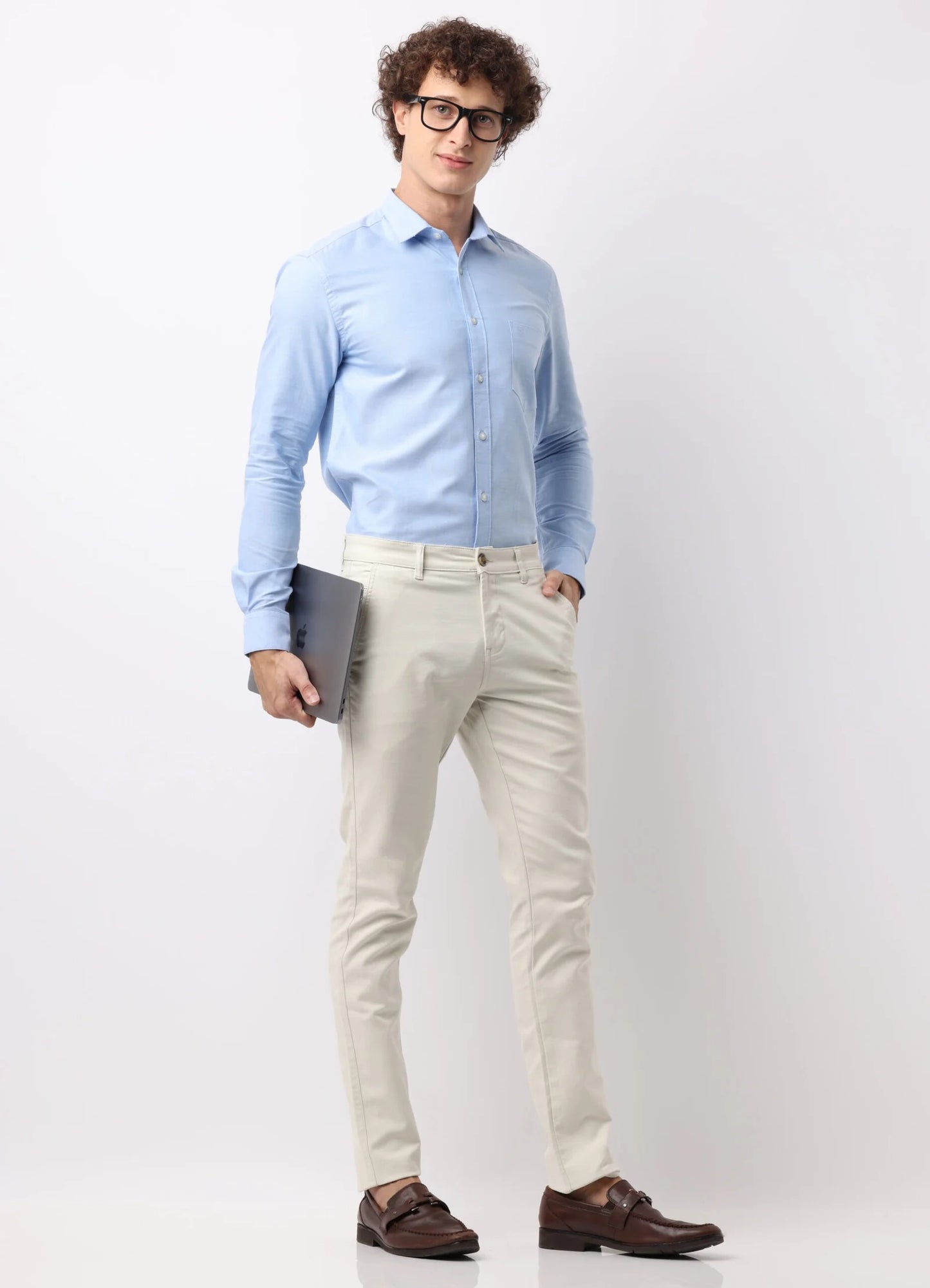 Azure Oxford Cotton Shirt