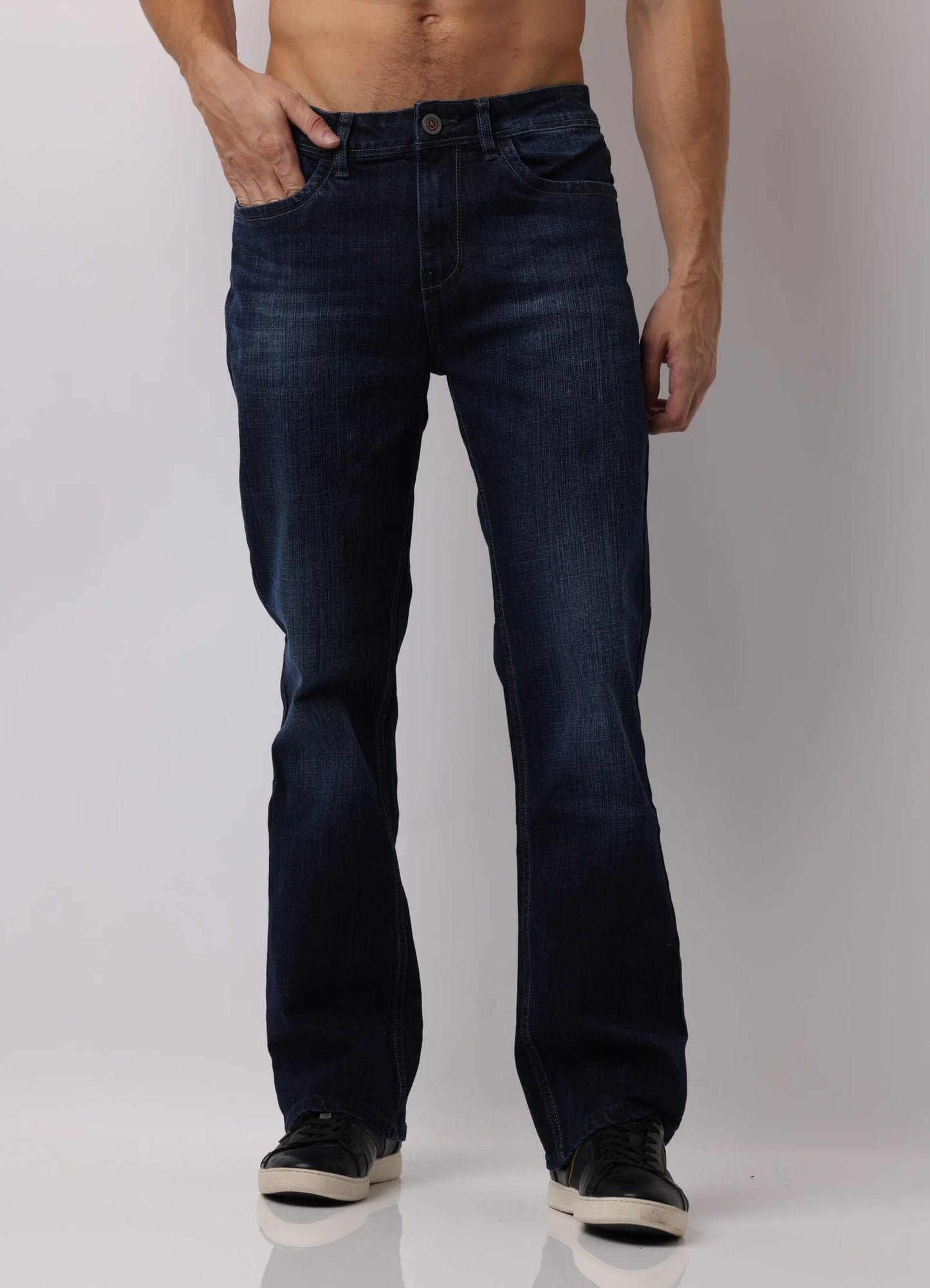 Denim Dark Indigo Boot Cut Jeans