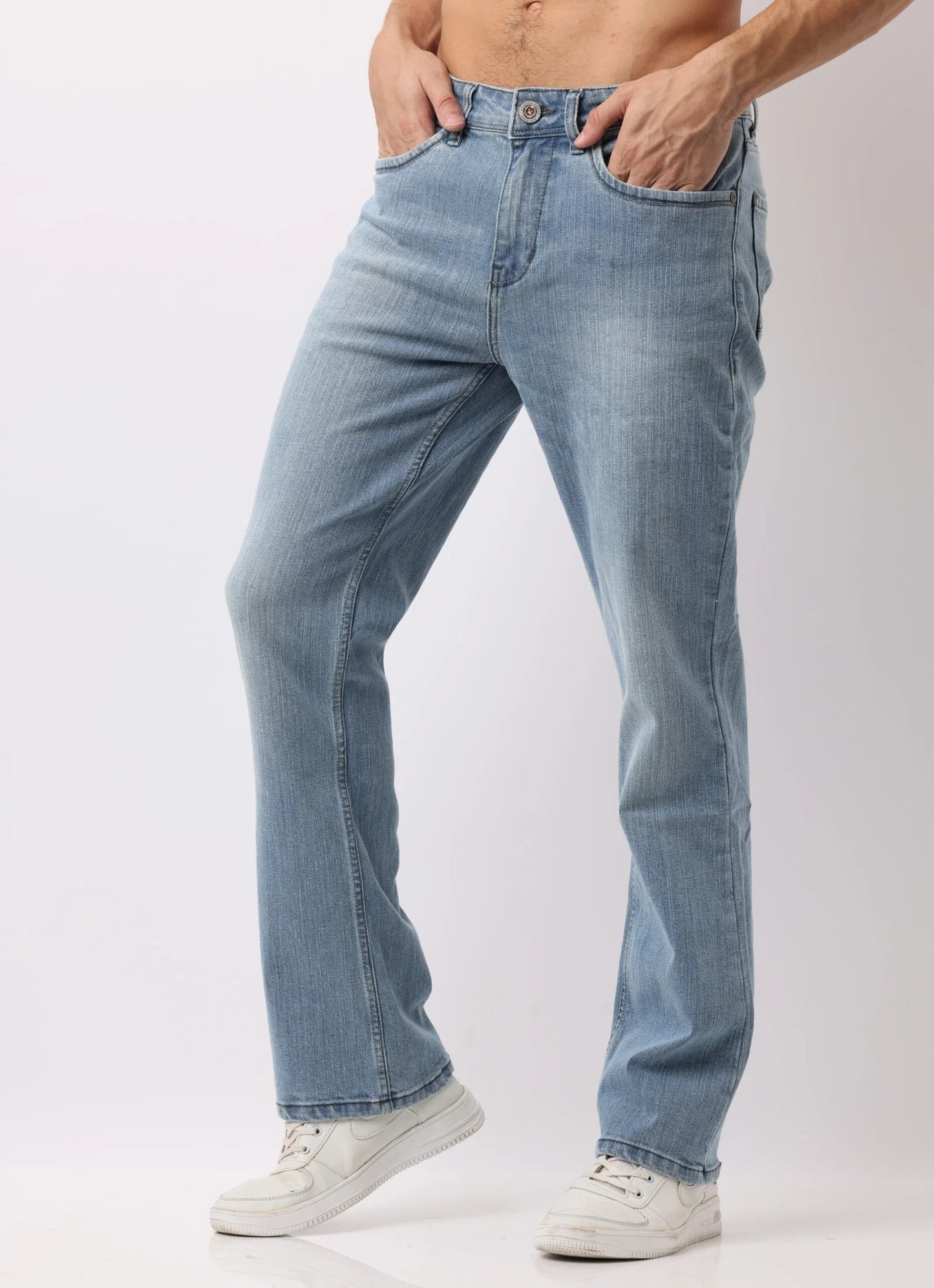 Denim Light Indigo Boot Cut Jeans