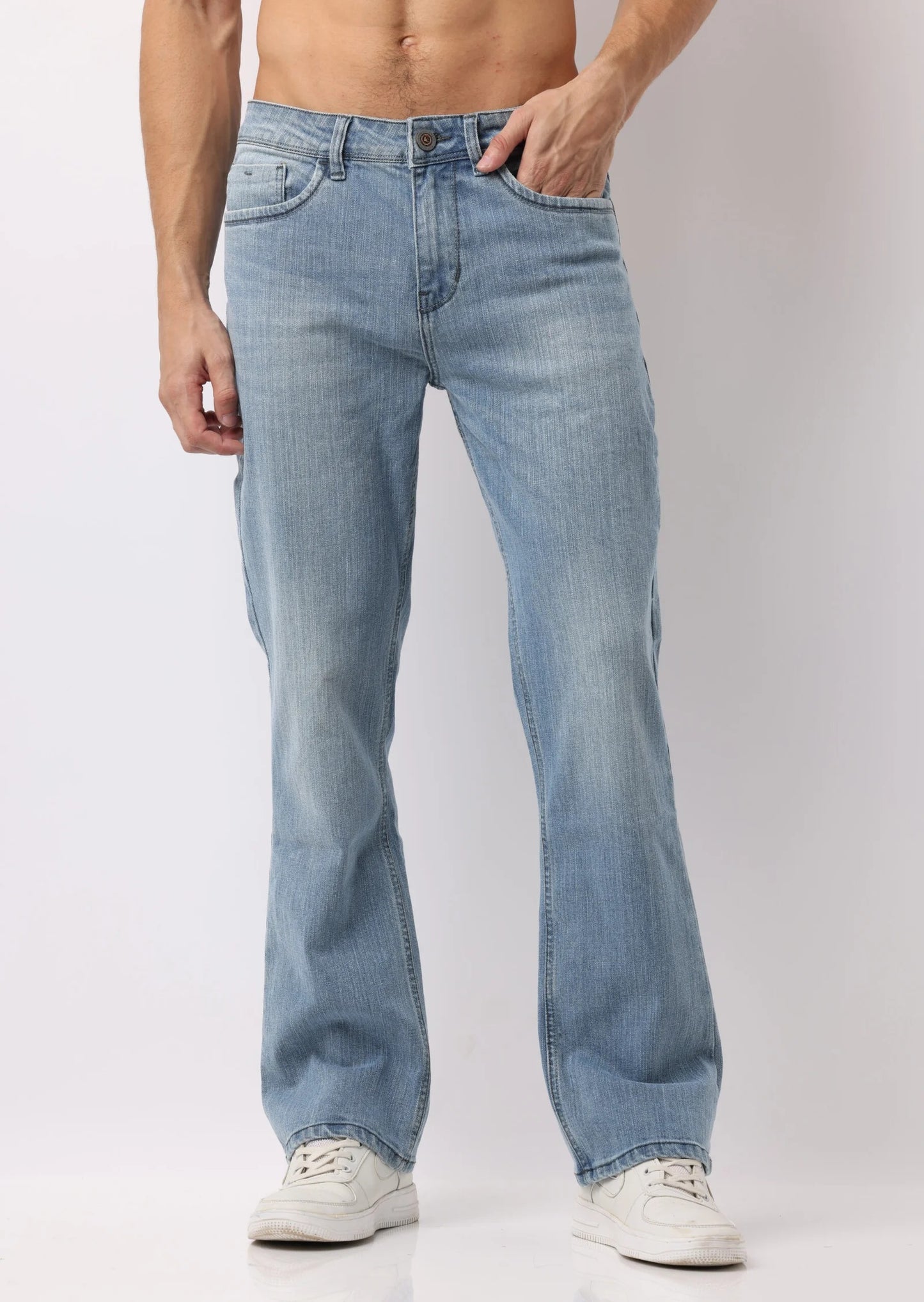 Denim Light Indigo Boot Cut Jeans