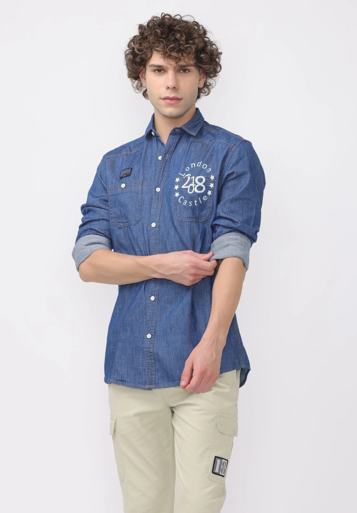 Indigo Double Pocket Denim Shirt