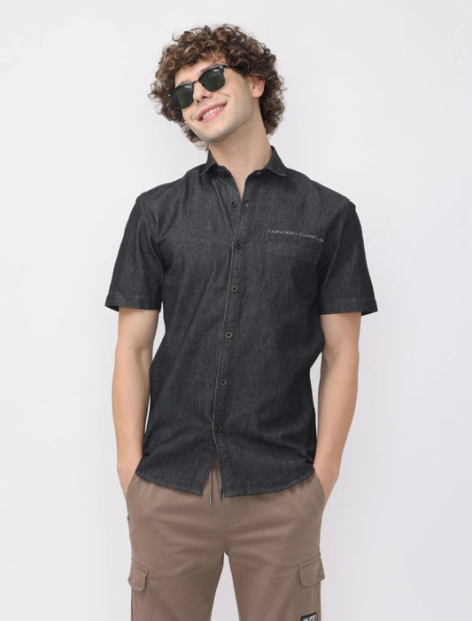 Onyx Denim Shirt Half Sleeve