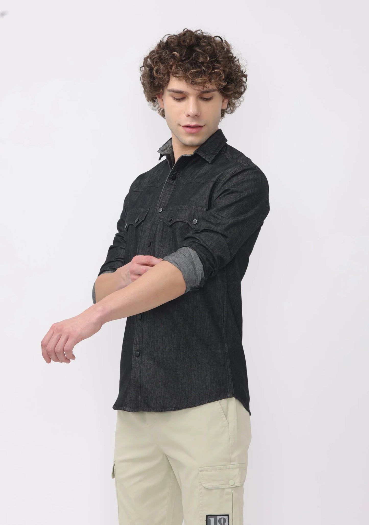 Onyx Double Pocket Denim Shirt