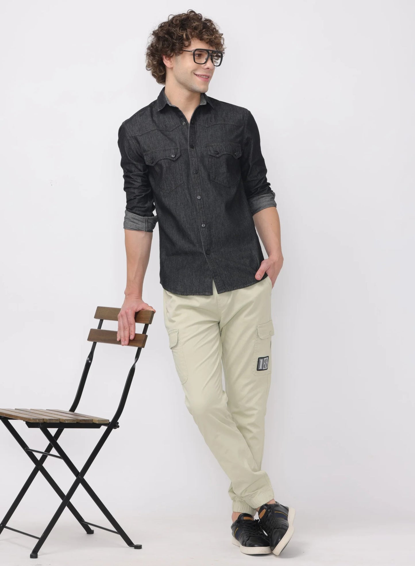 Onyx Double Pocket Denim Shirt