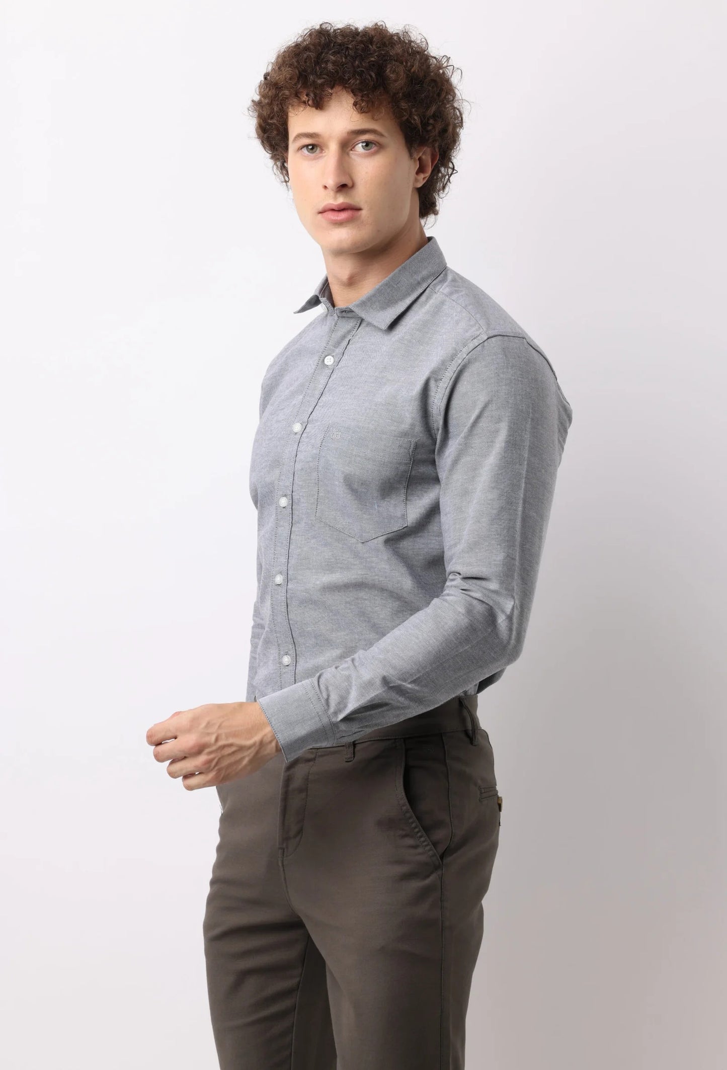 Slate Oxford Cotton Shirt