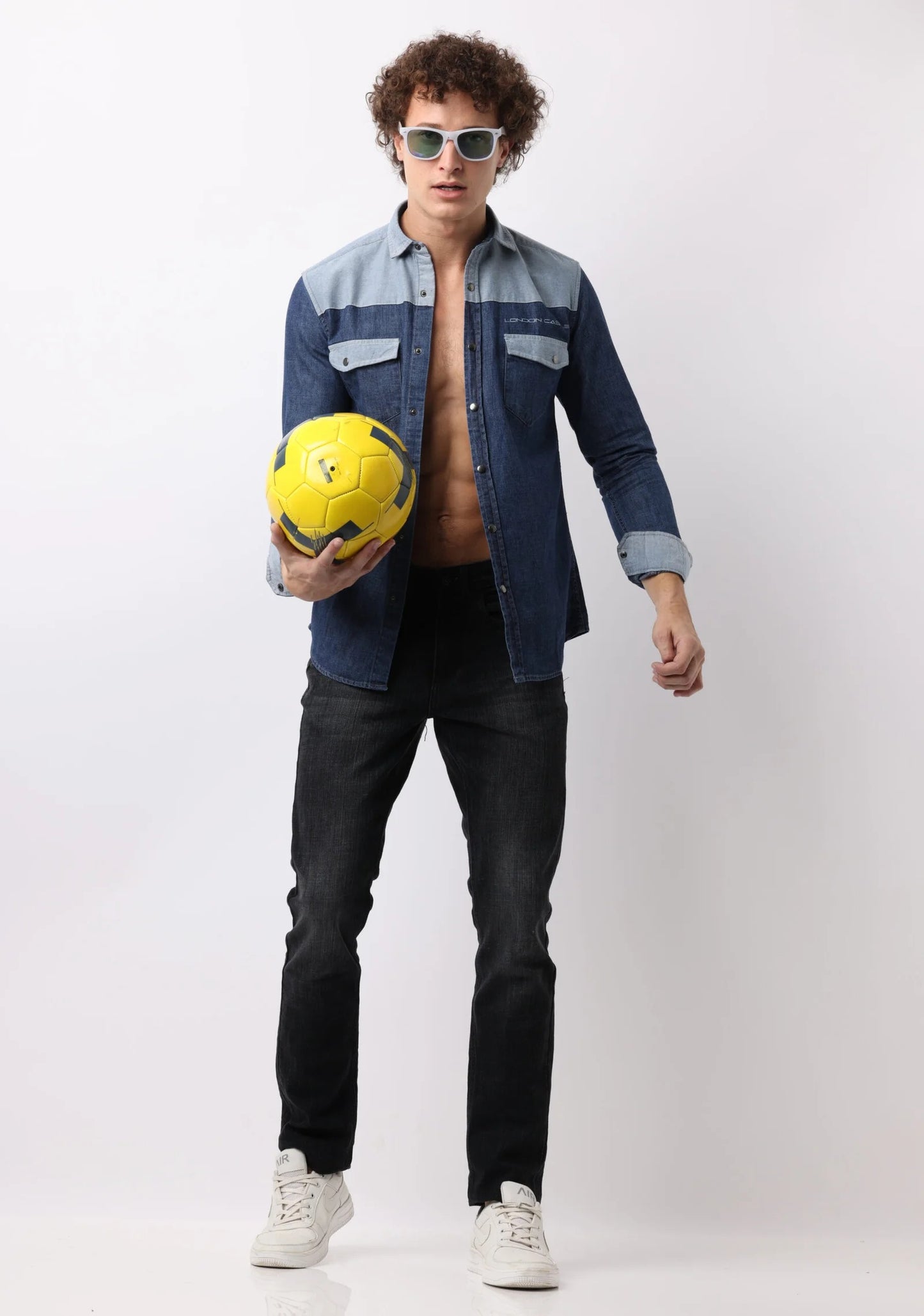 Twilight Blue Double Pocket Denim Shirt